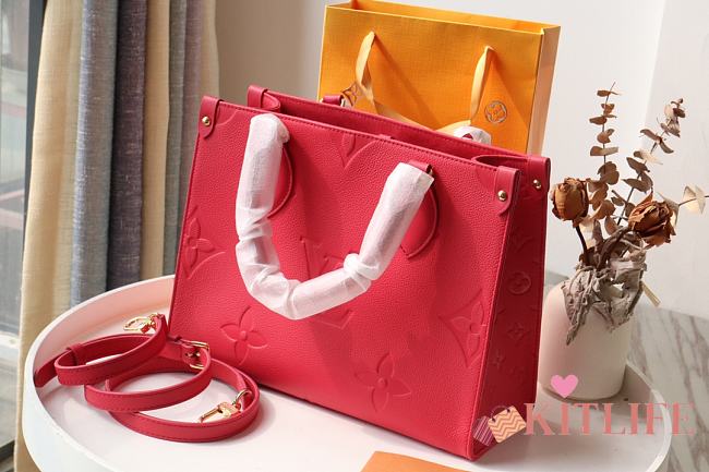 Louis Vuitton Onthego Empreinte Monogram Red Tote Bag – M45654 – 28.0 x 11.0 x 19.0 cm - 1