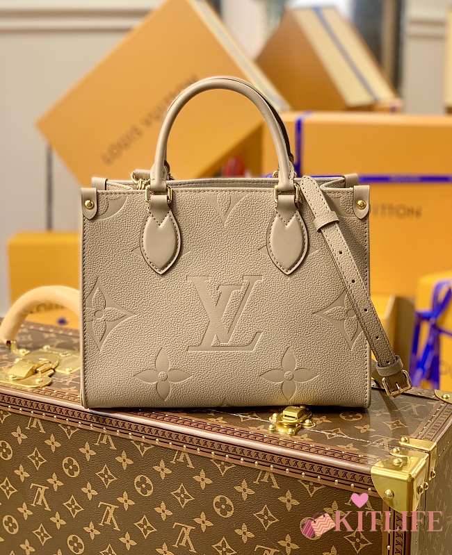 Louis Vuitton Onthego Empreinte Monogram Beige Tote Bag – M45660 – 25x19x11.5cm - 1