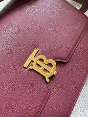 Burberry TB Leather Bag Burgundy  – 1791 – 28 x 11 x 26 cm - 6
