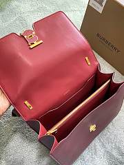 Burberry TB Leather Bag Burgundy  – 1791 – 28 x 11 x 26 cm - 5