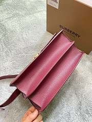 Burberry TB Leather Bag Burgundy  – 1791 – 28 x 11 x 26 cm - 2