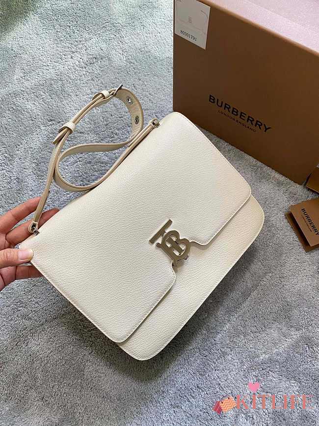 Burberry TB Leather Bag White – 1791 – 28 x 11 x 26 cm - 1