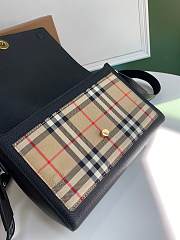 Burberry Leather and Vintage Check Note Crossbody Bag Black – 1791 – 25 x 8.5 x 18 cm - 5