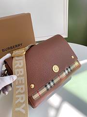 Burberry Leather and Vintage Check Note Crossbody Bag Brown – 1791 – 25 x 8.5 x 18 cm - 3