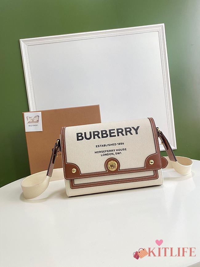 Burberry Horseferry Print Canvas Note Crossbody Bag – 80302491 – 25 x 8.5 x 18 cm - 1