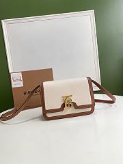 Burberry Canvas Leather TB Bag White/Brown – 21 x 16 x 6 cm - 1