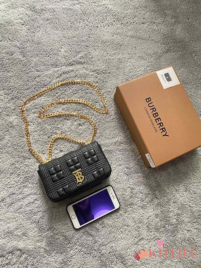 Burberry Lola Lambskin Chain Strap Bag Black – 17 x 3.5 x 10 cm - 1