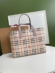 Burberry Vintage Double-Sided Shopping Bag Purple – 35 x 30 x 12 cm - 5