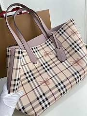 Burberry Vintage Double-Sided Shopping Bag Purple – 35 x 30 x 12 cm - 4