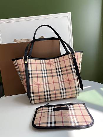 Burberry Vintage Classic Shopping Bag Black – 8883 -  27x26 cm