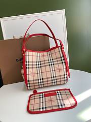 Burberry Vintage Classic Shopping Bag Red – 8883 -  27x26 cm - 2