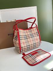 Burberry Vintage Classic Shopping Bag Red – 8883 -  27x26 cm - 3