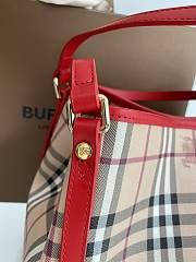 Burberry Vintage Classic Shopping Bag Red – 8883 -  27x26 cm - 4