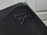 Louis Vuitton Aerogram Shoulder Bag Grained Calfskin Blue - M57081 – 30 x 16 x 3 cm - 3