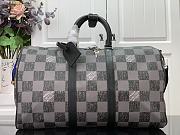 Louis Vuitton KEEPALL BANDOULIÈRE 45 Travel Bag Green Plaid - N80404 – 45 x 27 x 20 cm - 5