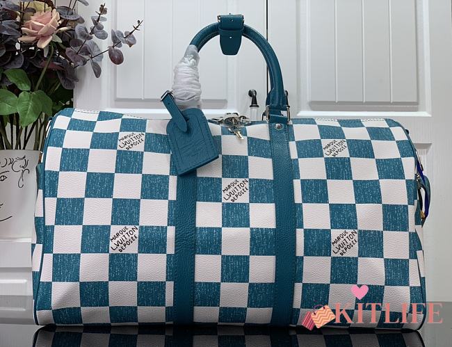 Louis Vuitton KEEPALL BANDOULIÈRE 45 Travel Bag Damier Checkerboard Pattern - N80404 – 45 x 27 x 20 cm - 1