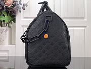 Louis Vuitton KEEPALL Embossed Travel Bag Black - M44470 – 50 x 29 x 22 cm - 2