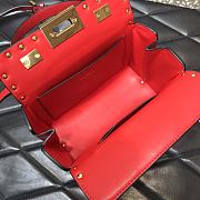 Valentino Garavani Rockstud Alcove Grained Calfskin Red Box Bag – 0052# – 19x12x8cm - 2