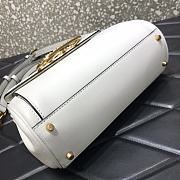 Valentino Rockstud Alcove Handbag In Grainy Calfskin White – 0041# – 23x20x6 cm - 3