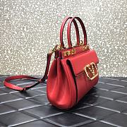 Valentino Rockstud Alcove Handbag In Grainy Calfskin Red – 0041# – 23x20x6 cm - 5
