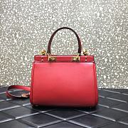 Valentino Rockstud Alcove Handbag In Grainy Calfskin Red – 0041# – 23x20x6 cm - 6