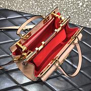 Valentino Rockstud Alcove Handbag In Grainy Calfskin Rose Cannalle – 0041# – 23x20x6 cm - 6