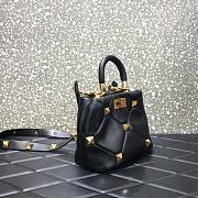 Valentino Roman Stud The Handle Bag 520 In Nappa Gold – 1199# – 20×9×15 cm - 6