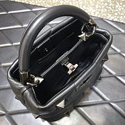 Valentino Roman Stud The Handle Bag 520 In Nappa Black Silver – 1199# – 20×9×15 cm - 5
