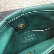 Valentino Roman Stud The Handle Bag 520 In Nappa Green – 1199# – 20×9×15 cm - 4