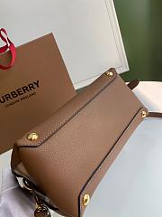 Burberry Durable Full-Grain Leather Handbag Brown - 6181 - 26 x 12 x 21cm - 2