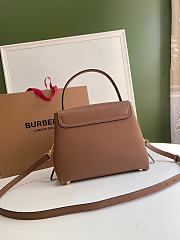 Burberry Durable Full-Grain Leather Handbag Brown - 6181 - 26 x 12 x 21cm - 4
