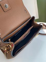 Burberry Durable Full-Grain Leather Handbag Brown - 6181 - 26 x 12 x 21cm - 6