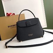 Burberry Durable Full-Grain Leather Handbag Black - 6181 - 26 x 12 x 21cm - 1