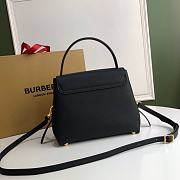 Burberry Durable Full-Grain Leather Handbag Black - 6181 - 26 x 12 x 21cm - 2