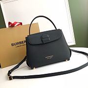 Burberry Durable Full-Grain Leather Handbag Black - 6181 - 26 x 12 x 21cm - 3