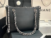 Chanel Shopping Bag Woven Chain With Shoulder Strap Cowhide Black - AS8485 – 38x31x10 cm - 5
