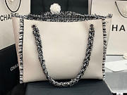 Chanel Shopping Bag Woven Chain With Shoulder Strap Cowhide White - AS8485 – 38x31x10 cm - 3