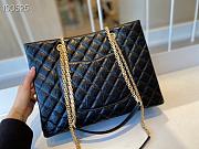 Chanel Diamond Check Leather Tote Shopping Black Bag - AS6611 – 35x26x11 cm - 3
