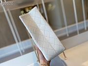 Chanel Diamond Check Leather Tote Shopping White Bag - AS6611 – 35x26x11 cm - 2
