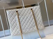 Chanel Diamond Check Leather Tote Shopping White Bag - AS6611 – 35x26x11 cm - 3