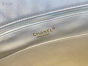 Chanel Diamond Check Leather Tote Shopping White Bag - AS6611 – 35x26x11 cm - 5