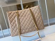 Chanel Diamond Check Leather Tote Shopping Tan Bag - AS6611 – 35x26x11 cm - 4