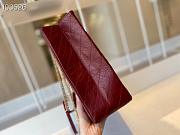 Chanel Diamond Check Leather Tote Shopping Red Bag - AS6611 – 35x26x11 cm - 2