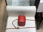 Chanel Mini Cosmetic Metal Ball Lambskin Red - A88828 - 8.5x11x7 cm - 5