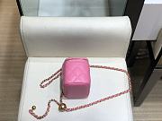 Chanel Mini Cosmetic Metal Ball Lambskin Pink - A88828 - 8.5x11x7 cm - 5