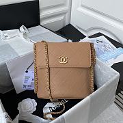 Chanel Stray Calfskin Bag  Brown - 19x23x7cm - 1