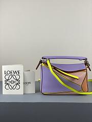 Loewe Puzzle Bag In Calfskin Purple/Pink/Brown – 18x12.5x8 cm - 1