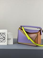 Loewe Puzzle Bag In Calfskin Purple/Pink/Brown – 18x12.5x8 cm - 4