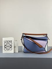 Loewe Puzzle Bag In Calfskin Navy Blue/Purple – 18x12.5x8 cm - 1