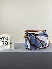 Loewe Puzzle Bag In Calfskin Navy Blue/Purple – 18x12.5x8 cm - 3